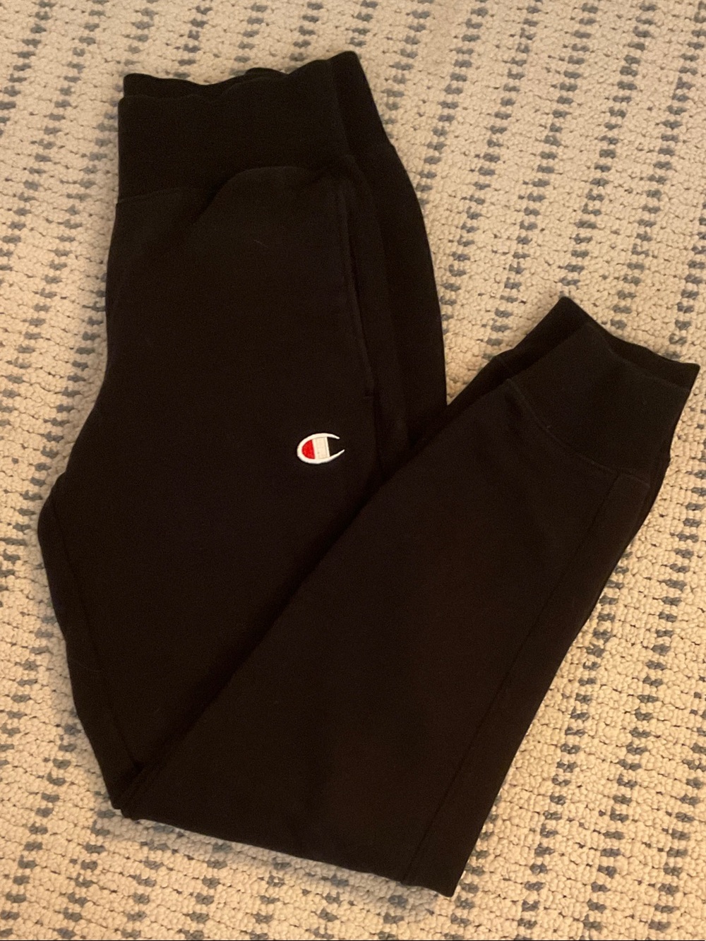 Champion women’s Black Sweat Joggers with Embroidered Logo
